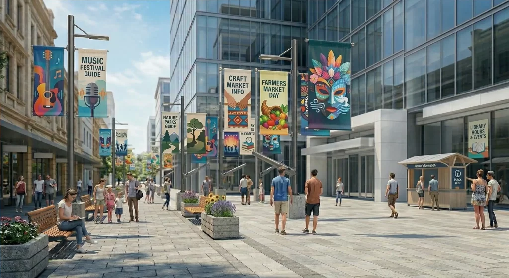 How Banner Poles and Flagpoles Improve Public Spaces and Corporate Visibility